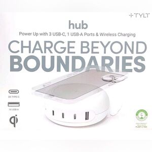 White Wireless Charging Station